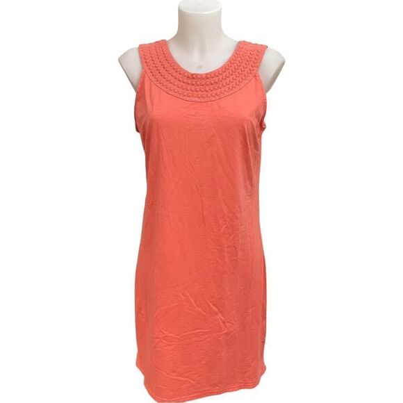TOMMY BAHAMA PEARL EMBROIDERED SHIFT DRESS in‎ CORAL BLUFF size small NEW - Picture 1 of 9